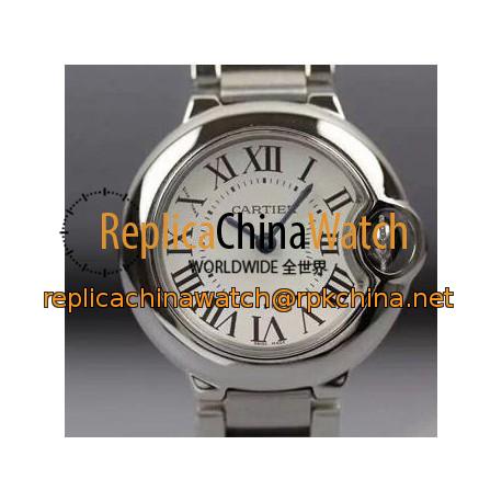 Replica Cartier Ballon Bleu Ladies 28MM White Dial Swiss Ronda Quartz