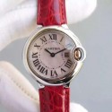 Replica Cartier Ballon Bleu 28MM Ladies Stainless Steel Pink Pearl Dial Swiss Ronda Quartz