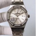 Replica Audemars Piguet Royal Oak 15400 ZX Stainless Steel & Diamonds Silver Dial Swiss 3120