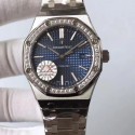 Replica Audemars Piguet Royal Oak 15400 ZX Stainless Steel & Diamonds Blue Dial Swiss 3120