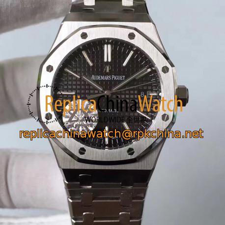 Replica Audemars Piguet Royal Oak 15400 ZX Stainless Steel Black Dial Swiss 3120