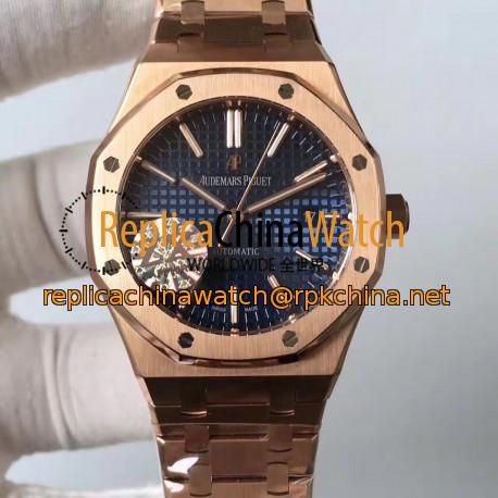 Replica Audemars Piguet Royal Oak 15400 ZX Rose Gold Blue Dial Swiss 3120