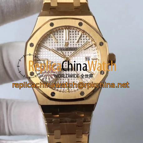 Replica Audemars Piguet Royal Oak 15400 ZX Yellow Gold Silver Dial Swiss 3120