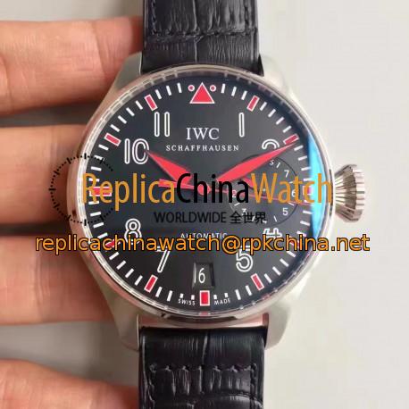 Replica IWC Big Pilot Muhammad Ali 500433 2017 ZF Stainless Steel Black & Red Dial Swiss 51111