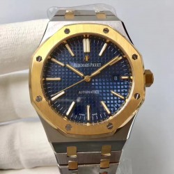 Replica Audemars Piguet Royal Oak 15400 JF Stainless Steel & Yellow Gold Blue Dial Swiss 3120