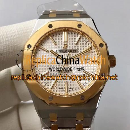 Replica Audemars Piguet Royal Oak 15400 JF Stainless Steel & Yellow Gold Silver Dial Swiss 3120