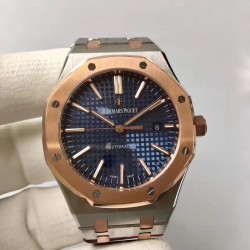 Replica Audemars Piguet Royal Oak 15400 JF Stainless Steel & Rose Gold Blue Dial Swiss 3120