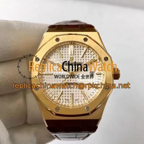 Replica Audemars Piguet Royal Oak 15400 JF Yellow Gold Silver Dial Swiss 3120