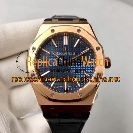 Replica Audemars Piguet Royal Oak 15400 JF Rose Gold Blue Dial Swiss 3120