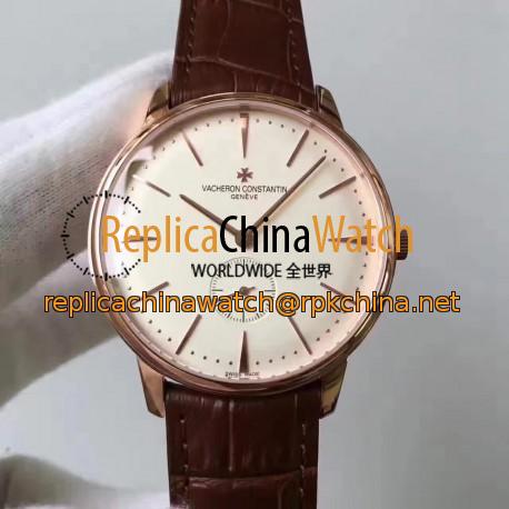 Replica Vacheron Constantin Patrimony 1110U/000R-B085 N Rose Gold White Dial Swiss 4400AS