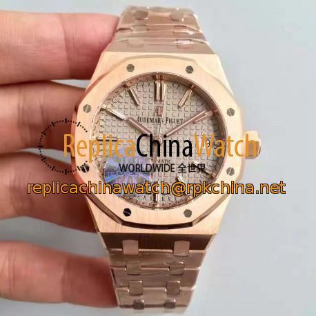 Replica Audemars Piguet Royal Oak 15450 JF Rose Gold Grey Dial Swiss 3120