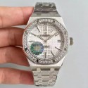 Replica Audemars Piguet Royal Oak 15450 JF Stanless Steel & Diamonds Silver Dial Swiss 3120