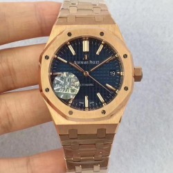 Replica Audemars Piguet Royal Oak 15450 JF Rose Gold Blue Dial Swiss 3120