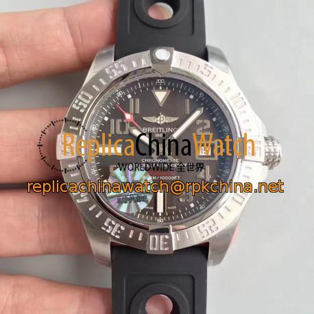 Replica Breitling Avenger II Seawolf A1733110/F563/152S GF Stainless Steel Anthracite Dial Swiss 2836-2