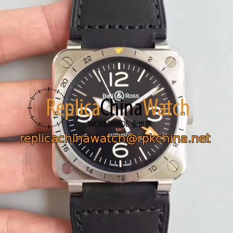 Replica Bell & Ross BR 03-93 GMT ZF Stainless Steel Black Dial M9015