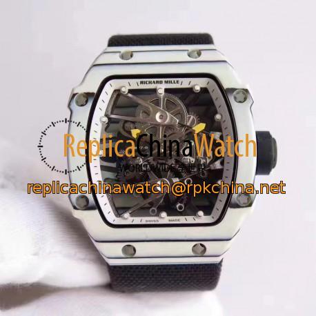 Replica Richard Mille RM27-02 Rafael Nadal KV White Forged Carbon White Skeleton Dial M6T51