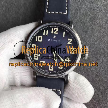 Replica Zenith Pilot Type 20 Extra Special Ton Up 45MM 11.2430.679.21.C801 XF Stainless Steel Blue Dial M9015