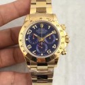 Replica Rolex Daytona Cosmograph 116508 JH Yellow Gold Blue Dial Swiss 4130 Run 6@SEC