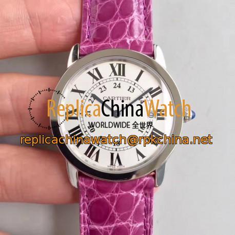 Replica Ronde Solo De Cartier Ladies W6700255 36MM K11 Stainless Steel White Dial Swiss Quartz