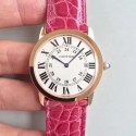 Replica Ronde Solo De Cartier Ladies W6701008 36MM K11 Rose Gold White Dial Swiss Quartz