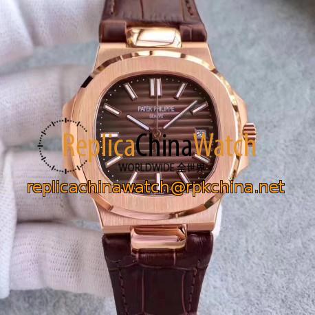 Replica Patek Philippe Nautilus 5711R MK Rose Gold Chocolate Dial Swiss 324SC