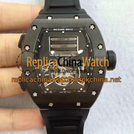 Replica Richard Mille RM69 Erotic Tourbillon KV Black Titanium Black Dial Swiss Caliber RM69