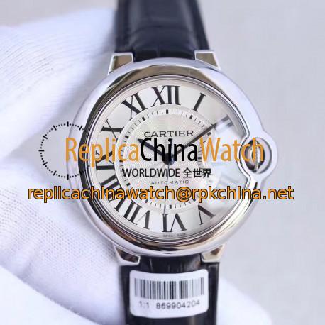 Replica Ballon Bleu De Cartier Ladies 36MM W6900556 V9 Stainless Steel Silver Dial Swiss 2688-2