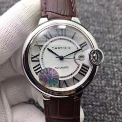 Replica Ballon Bleu De Cartier 42MM W6901351 AJ Stainless Steel Silver Dial Swiss 2824-2