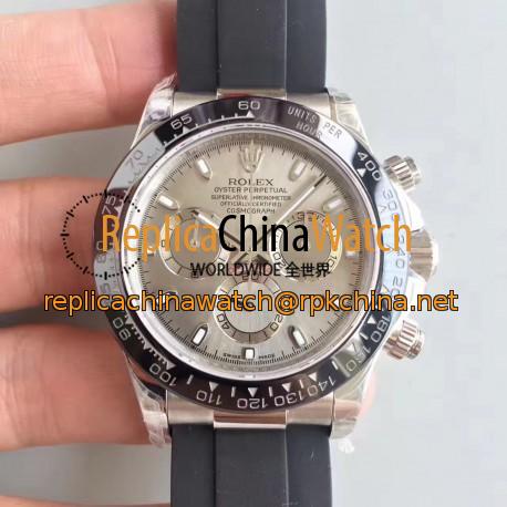 Replica Rolex Daytona Cosmograph 116519LN JH Stainless Steel Grey Dial Swiss 4130 Run 6@SEC