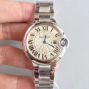 Replica Ballon Bleu De Cartier W6920084 33MM V6 Stainless Steel Silver Dial Swiss Quartz