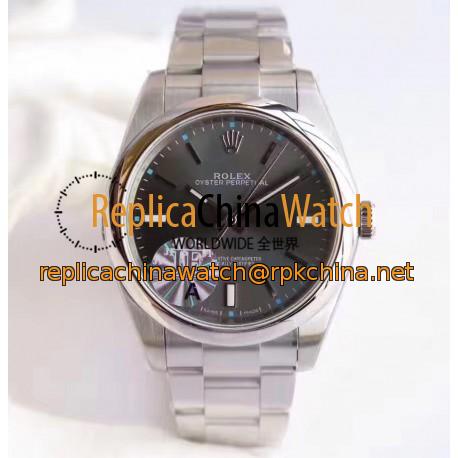 Replica Rolex Oyster Perpetual 39 114300 JF Stainless Steel Anthracite Dial Swiss 3132