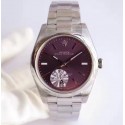 Replica Rolex Oyster Perpetual 39 114300 JF Stainless Steel Red Dial Swiss 3132