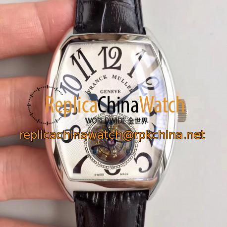 Replica Franck Muller Cintree Curvex Imperial Tourbillon 8880 T LH Stainless Steel White Dial Swiss Tourbillon