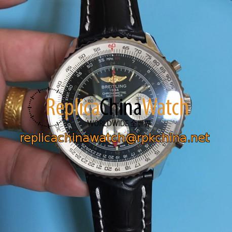 Replica Breitling Navitimer GMT AB044121/BD24/441X/A20BA.1 JF Stainless Steel Black Dial SWISS 7753