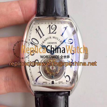 Replica Franck Muller Cintree Curvex Imperial Tourbillon 8880 T LH Stainless Steel White Dial Swiss Tourbillon