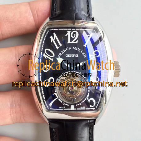 Replica Franck Muller Cintree Curvex Imperial Tourbillon 8880 T LH Stainless Steel Black Dial Swiss Tourbillon