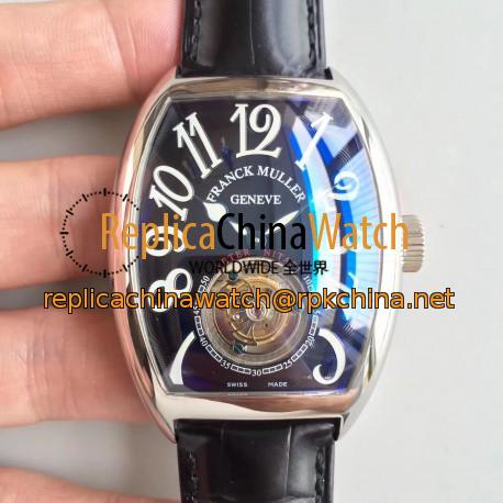 Replica Franck Muller Cintree Curvex Imperial Tourbillon 8880 T LH Stainless Steel Black Dial Swiss Tourbillon