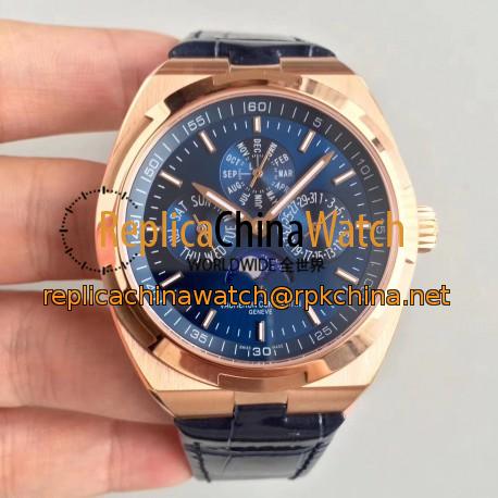 Replica Vacheron Constantin Overseas Ultra Thin Perpetual Calendar 4300V/120G-B102 BF Rose Gold Blue Dial Swiss 1120 QP