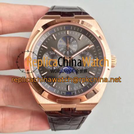 Replica Vacheron Constantin Overseas Ultra Thin Perpetual Calendar 4300V/120G-B102 BF Rose Gold Anthracite Dial Swiss 1120 QP