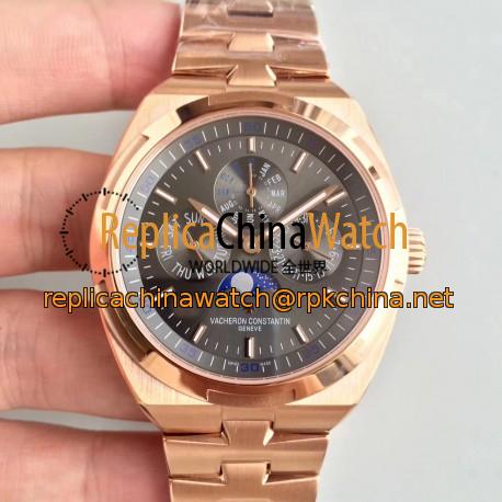 Replica Vacheron Constantin Overseas Ultra Thin Perpetual Calendar 4300V/120G-B102 BF Rose Gold Anthracite Dial Swiss 1120 QP