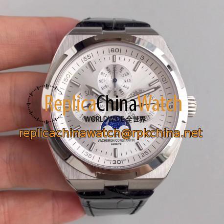 Replica Vacheron Constantin Overseas Ultra Thin Perpetual Calendar 4300V/120G-B102 BF Stainless Steel Silver Dial Swiss 1120 QP