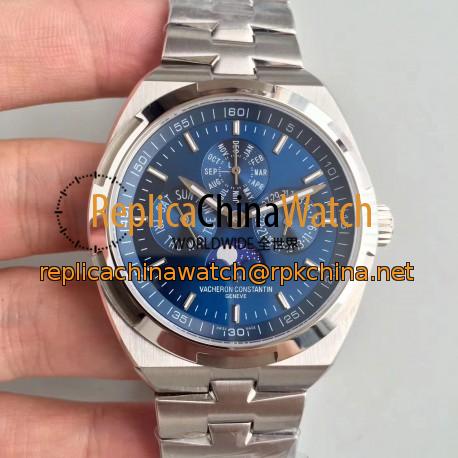 Replica Vacheron Constantin Overseas Ultra Thin Perpetual Calendar 4300V/120G-B102 BF Stainless Steel Blue Dial Swiss 1120 QP