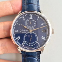 Replica Glashutte Original Senator Chronometer 1-58-01-05-34-30 N Stainless Steel Blue Dial Swiss 58-01