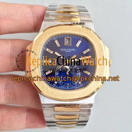 Replica Patek Philippe Nautilus 5726/1A-001 N Yellow Gold & Stainless Steel Blue Dial Swiss 324 S QA LU 24H/303