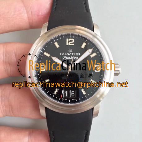 Replica Blancpain Leman Aqua Lung Grande Date 2850B-1130A-64B HG Stainless Steel Black Dial Swiss 6950