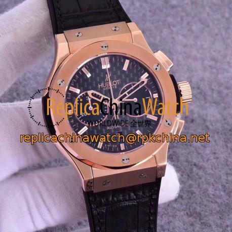 Replica Hublot Classic Fusion Chronograph King Gold 521.OX.1181.LR HBB V6 Rose Gold Carbon Fiber Dial Swiss 7750