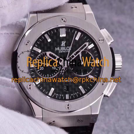 Replica Hublot Classic Fusion Chronograph King Gold Titanium 521.NX.1171.LR HBB V6 Titanium Carbon Fiber Dial Swiss 7750