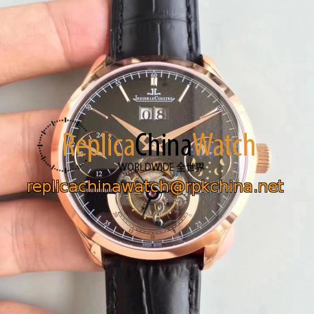 Replica Jaeger-LeCoultre Master Grande Tradition Tourbillon N Rose Gold Black Dial Swiss Tourbillon