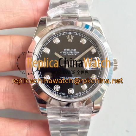 Replica Rolex Datejust II 126300 41MM N Stainless Steel Black Dial Swiss 3235