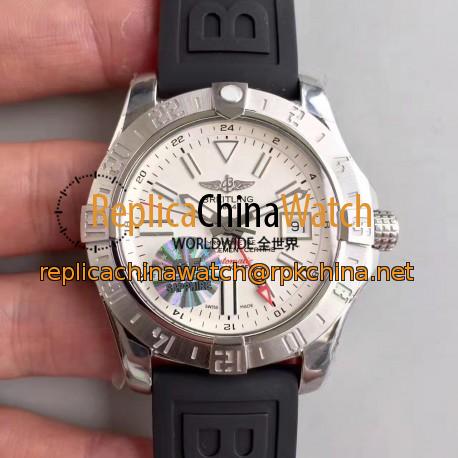 Replica Breitling Avenger II GMT A3239011/G778/153S GF Stainless Steel White Dial Swiss 2836-2